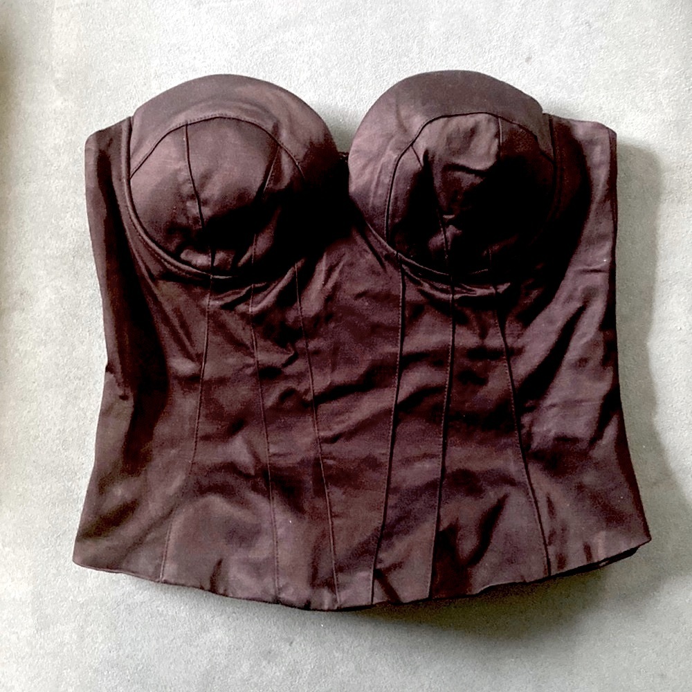 Bebe Black Zip Bustier